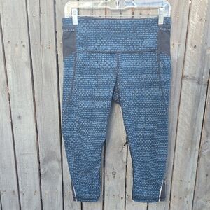 Blue and Black Patterned Leggings